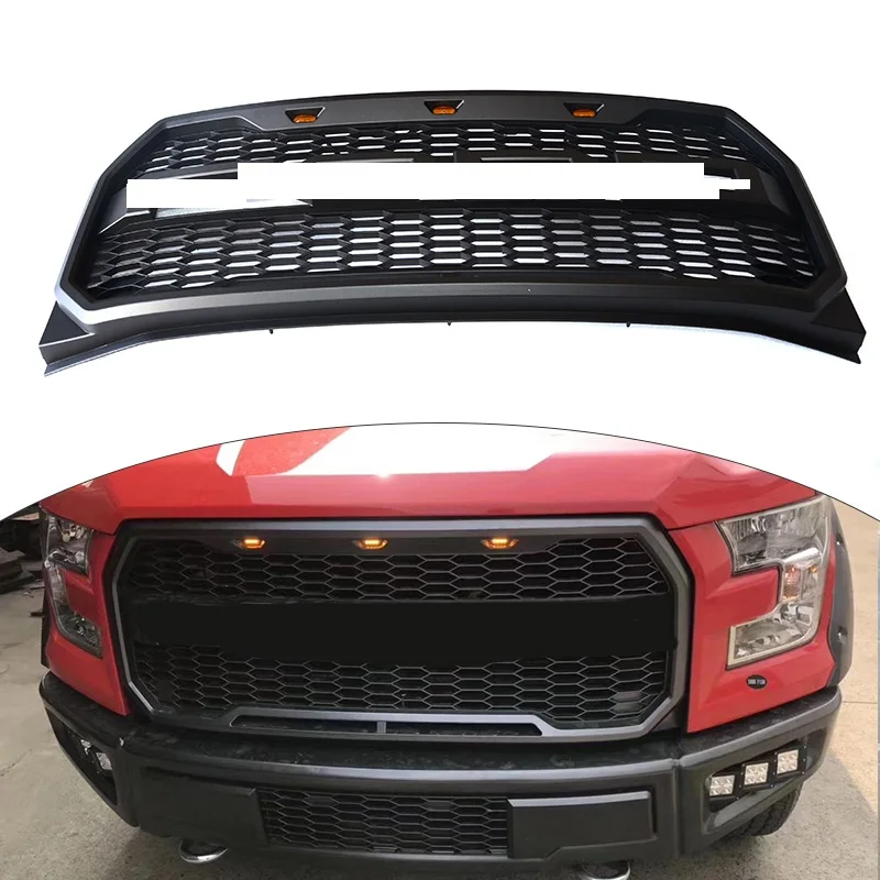 Передняя решетка со светодиодной подсветкой ABS Автозапчасти для Ford F150 2015-2017