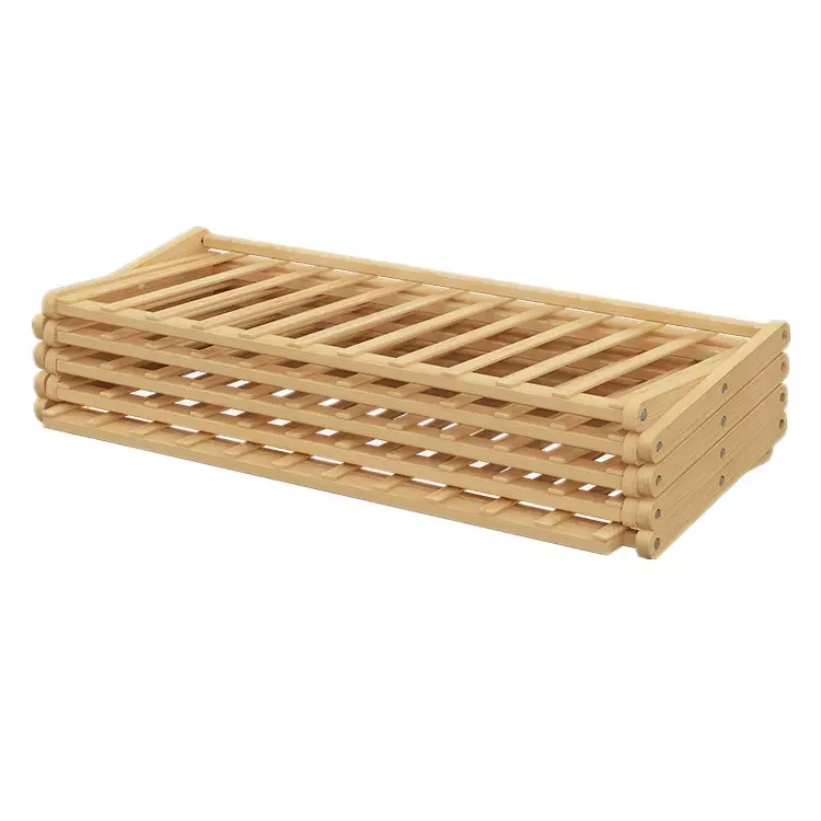2-10 Tier Standing Foldable Shoe Rack Stackable Shoe Shelf Storage Organizer 5 Layer Foldable Bamboo Shoe Rack