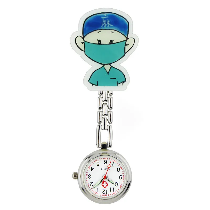 Wholesale Cartoon nurse pocket watch nurse chest watch clip quartz watch