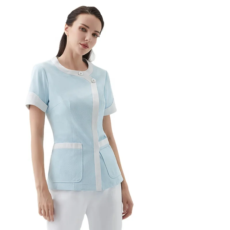OEM Cotton and Polyester Unisex Customized Medical Clothing Hospital Uniform for Doctors