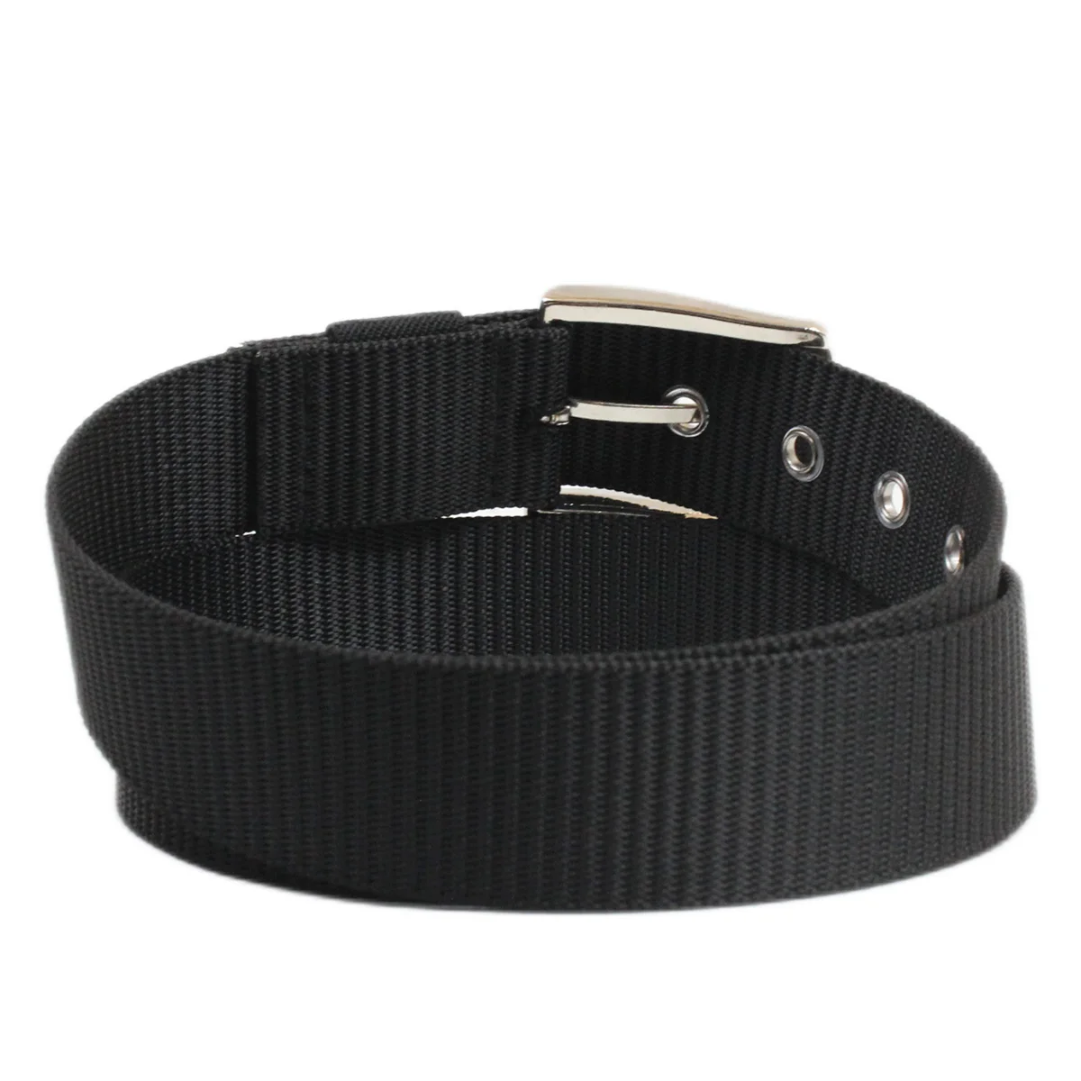 Fashion Fabric Belts Eyelet Design Fabric Waist Belt High Quality Alloy Buckles Braided Belt for Jeans Customization Wholesale