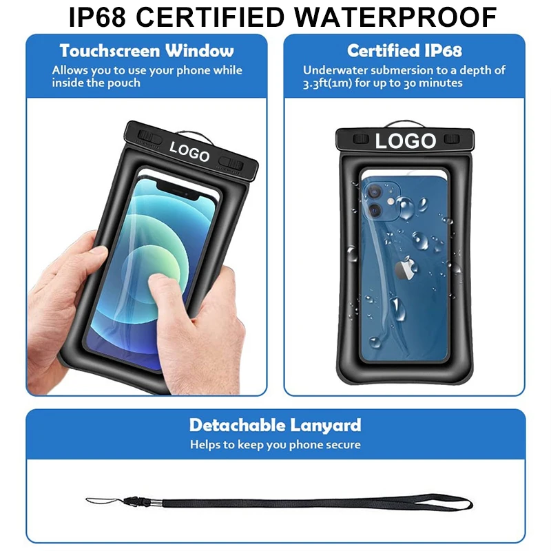 Universal Waterproof Mobile Phone Case for Swimming Diving Rowing Boats Mobile Phone Accessory