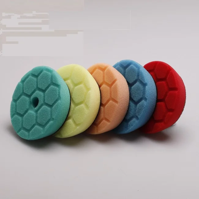 SPTA 3inch Beveled Honeycomb Car Polishing Foam Pads for Car Polisher