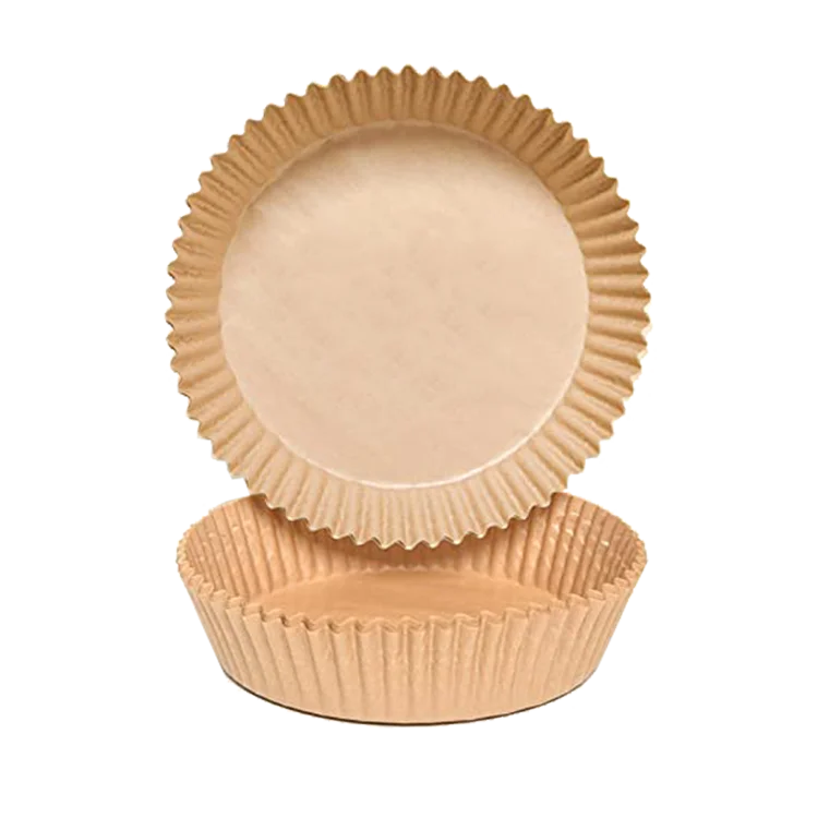 Brown or white silicone coated perforated resistant air fryer parchment oil proof pad tray cooking paper for food