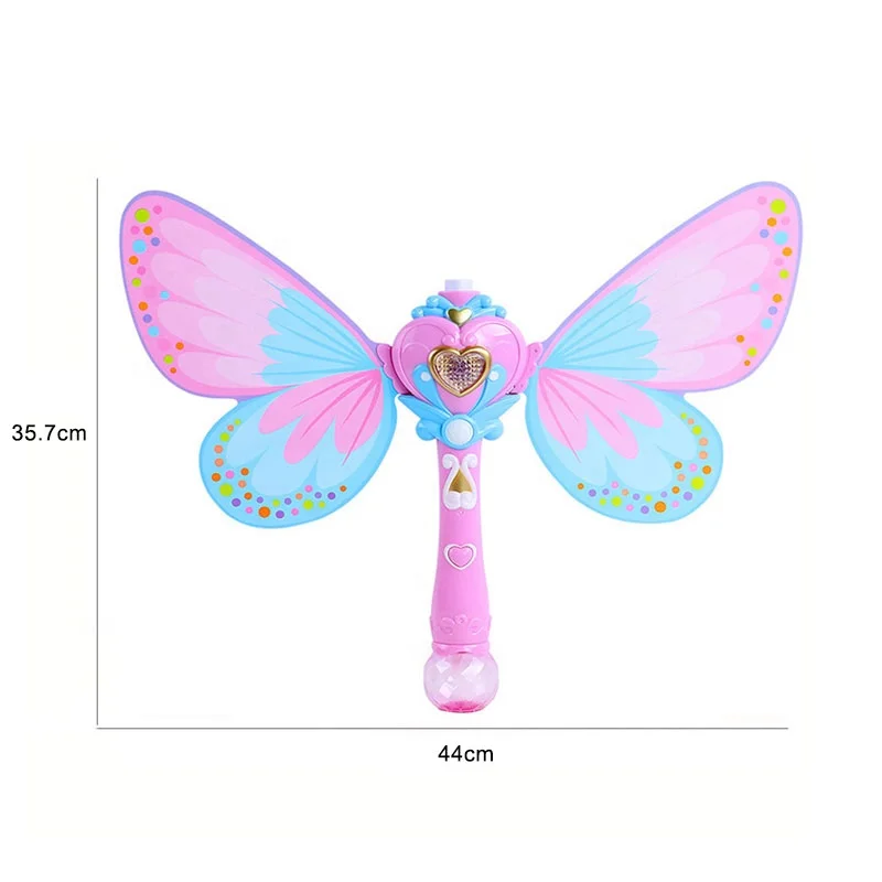 High Quality Electric Bubble Gun Toy Plastic Princess Magic Stick Bubble Machine For Kids