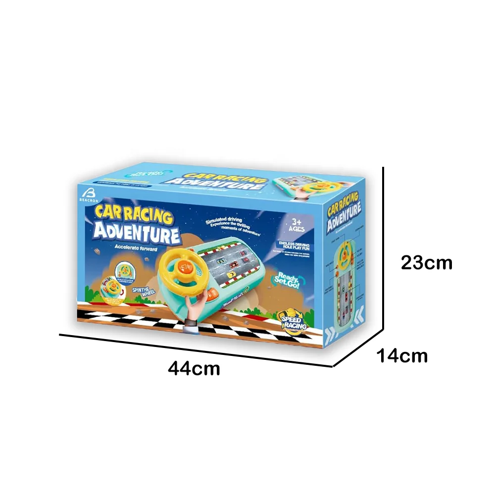 KOYI New Hot Selling Kids Educational Toy Electric Steering Wheel Adventure Game Car Big Adventure Gaming not include battery