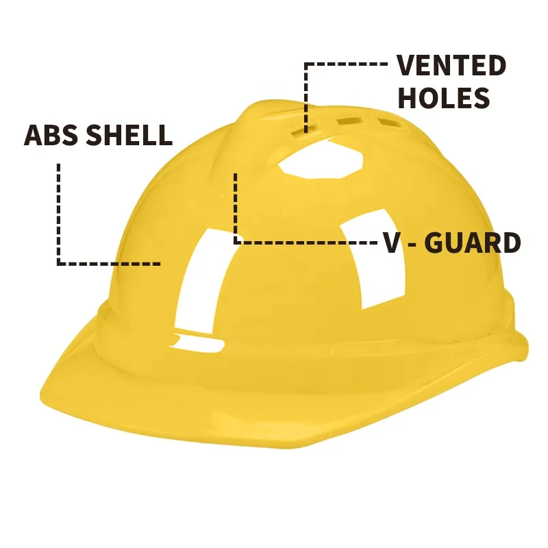 BS CE EN 397 MSA V Guard Head Protection Hard Hat Safety Helmet