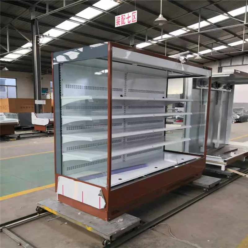 Supermarket showcase display fridge remote compressor vegetable and fruit display chiller freezer cabinet