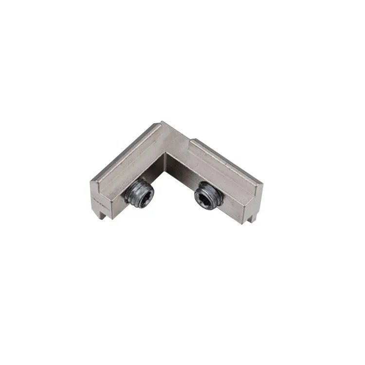 Aluminium & Zinc T-slot 8/10 L-Shape Corner Connector with M6/M8 Screws Plated Surface Treatment for Profiles 325.0101-0201