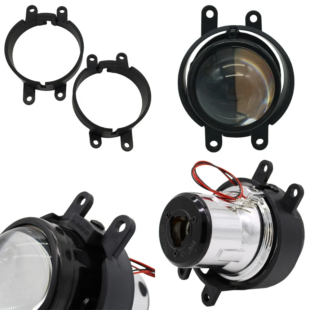 TAOCHIS Auto Car Fog lamp 2.5 inch foglights Bi-xenon Projector Lens fog light for Toyota Corolla Camry Prius RAV4 H11 lamp bulb