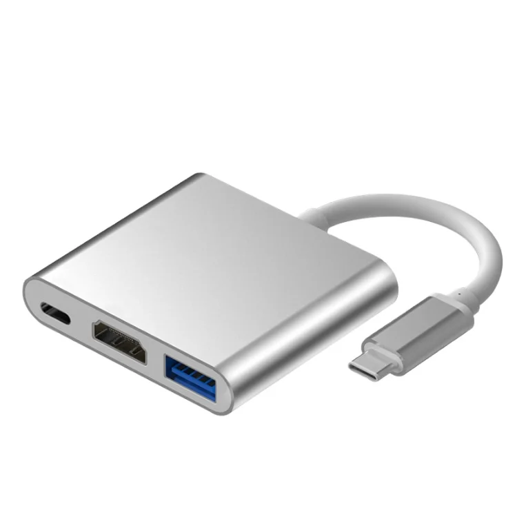 Высокоскоростной 3 в 1 взаимный обмен данными между компьютером и периферийными устройствами type c концентратор к 1080p 4k HD + usb 3 в 1 взаимный обмен данными между компьютером и периферийными устройствами c hub конвертер адаптер кабель Прочее Домашнее