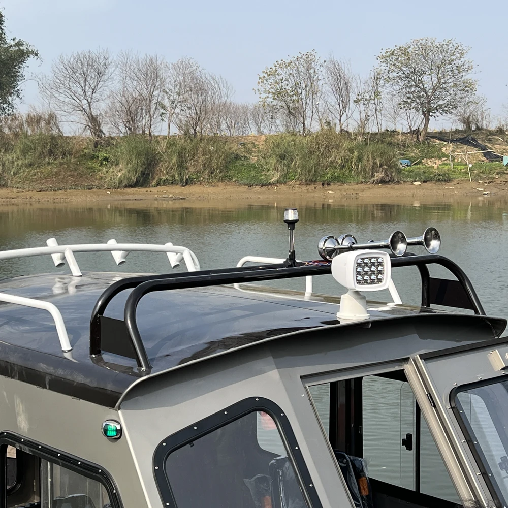 KINOCEAN 22FT Aluminum Dual Control Fishing Boat With Half Cabin For Sale