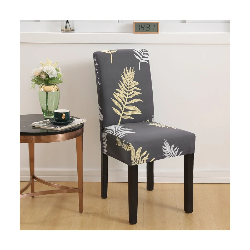 High Elasticity Spandex Stretch Chair Covers Universal Printed Dinging Chair Covers for Sale