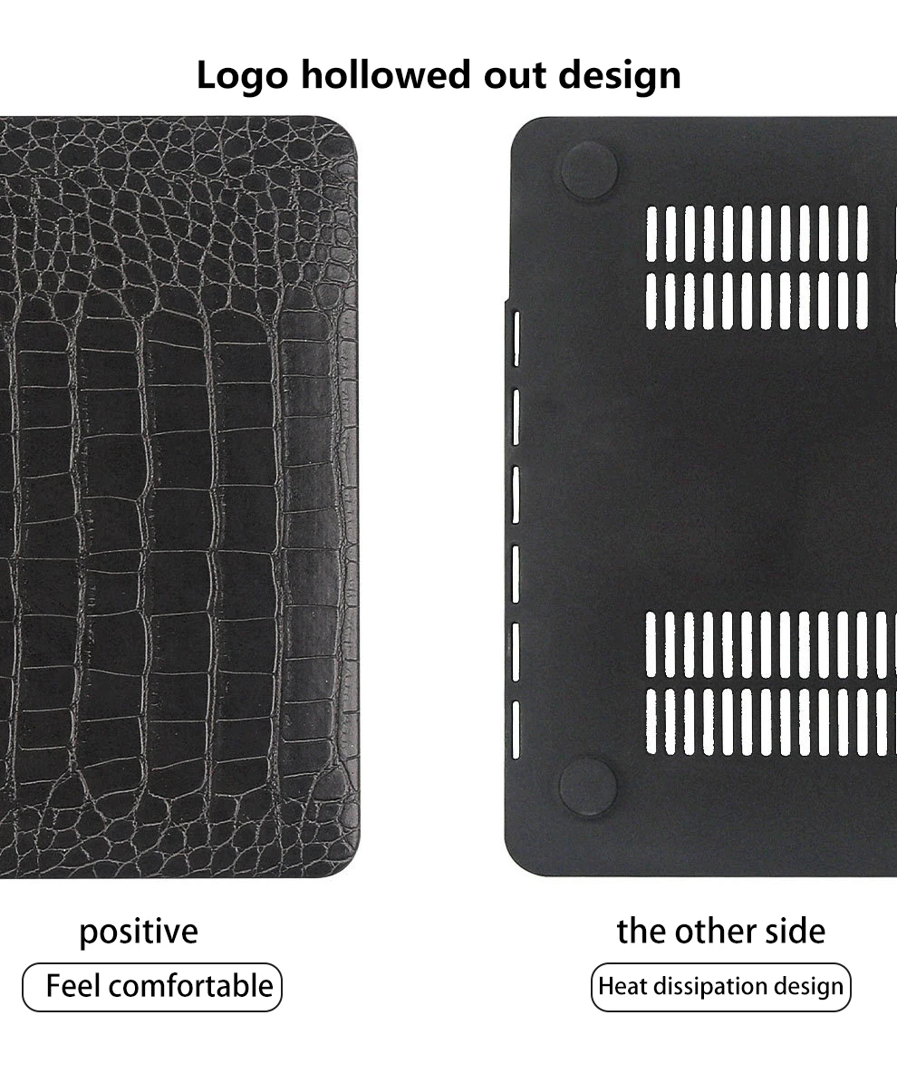 2024 New Laptop Case PC+PU Material for 15.3Air A2941 Personalized Faux-Crocodile-Leath for 13 inches