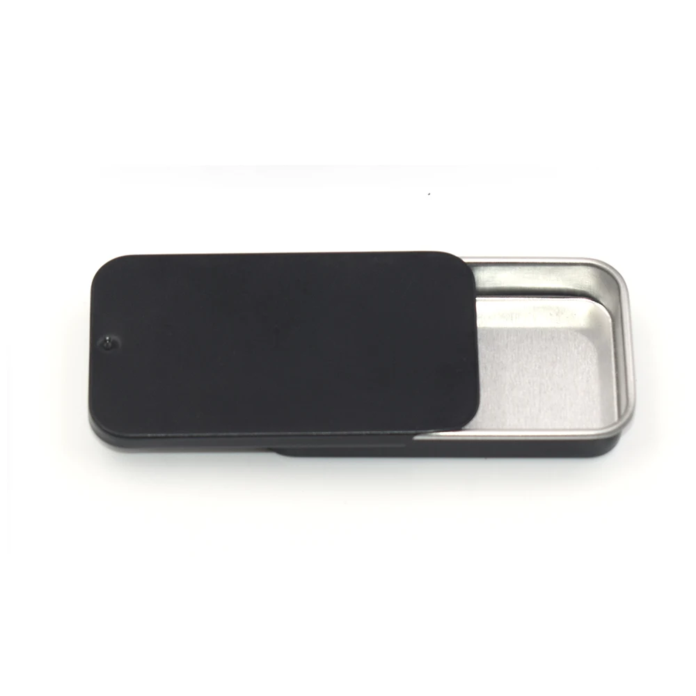 Factory Supply Small Slide Top Solid Perfume Storage Metal Tin Box