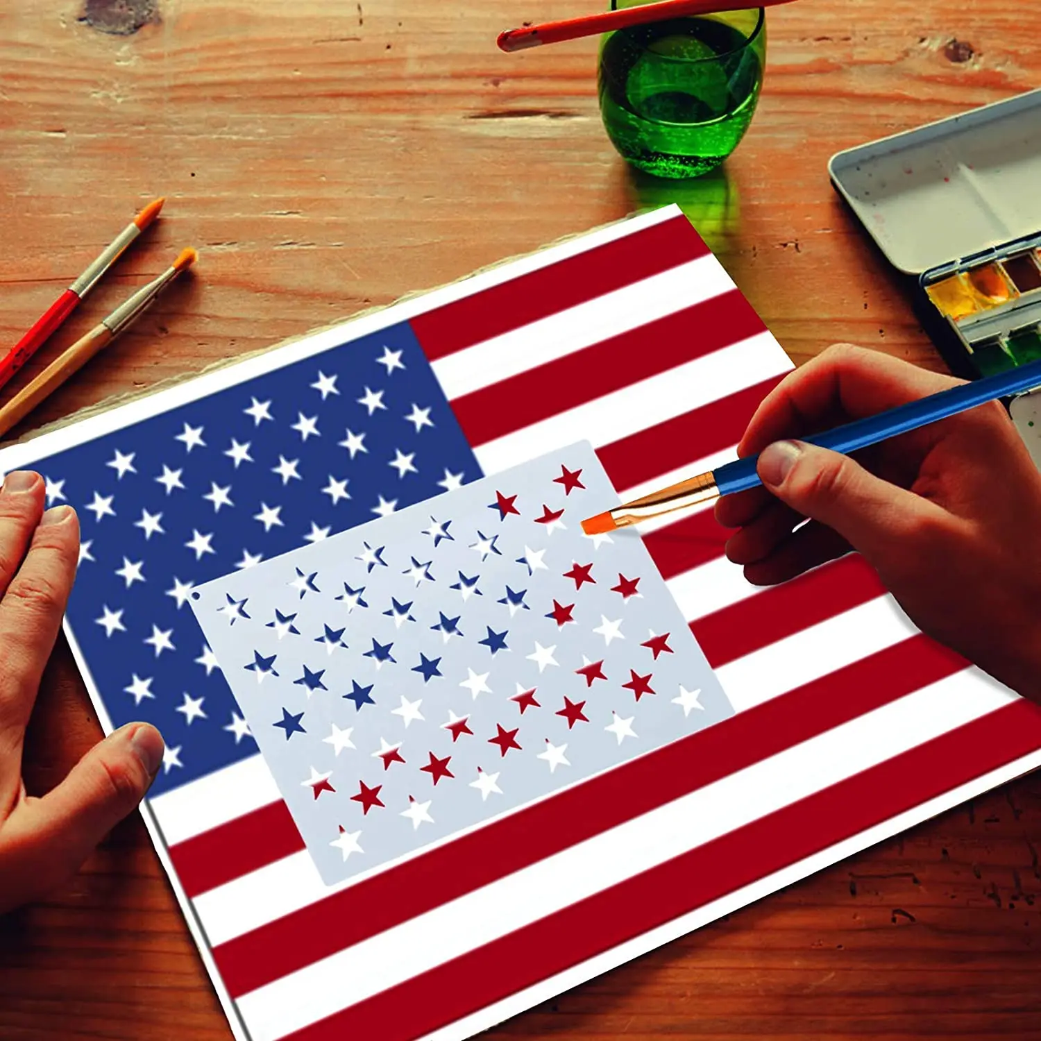 American Flag 50 Star Stencil Templates 6 Sizes American Flag Templates, Ideal for DIY Crafts Design