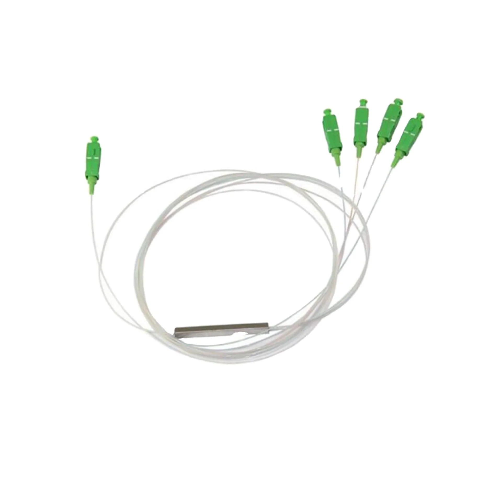 OEM Splitter FBT 1X2 2x2 Fiber Coupler Split Ratio 50/50~95/5, 1310/1550nm, 0.9mm Steel Tube Type
