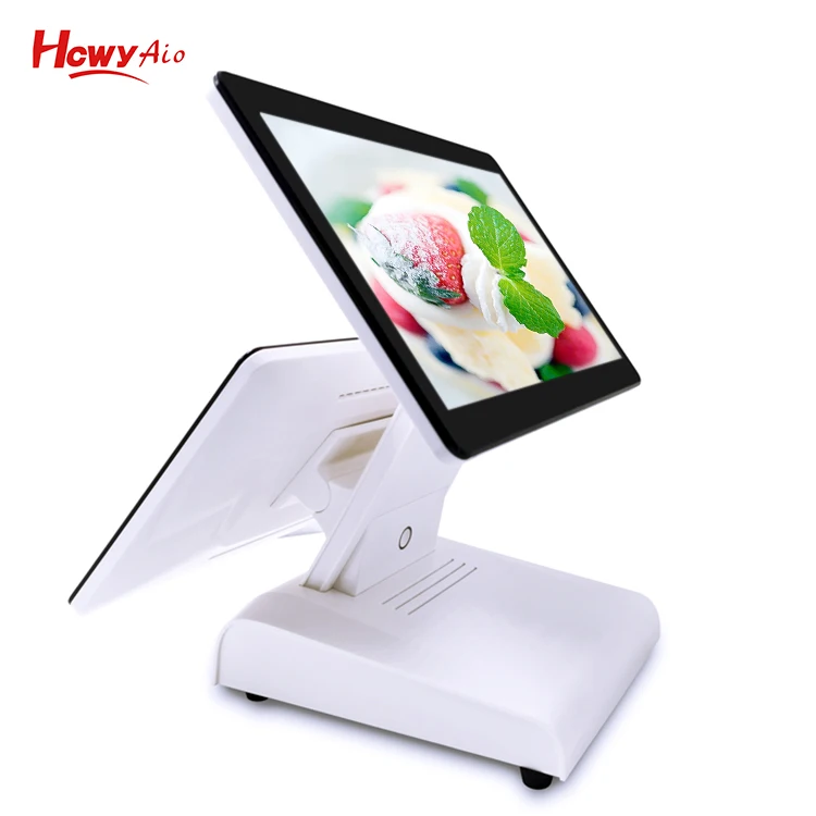Android POS двойной экран 14 дюймов сенсорный монитор терминал с Wifi USB LAN