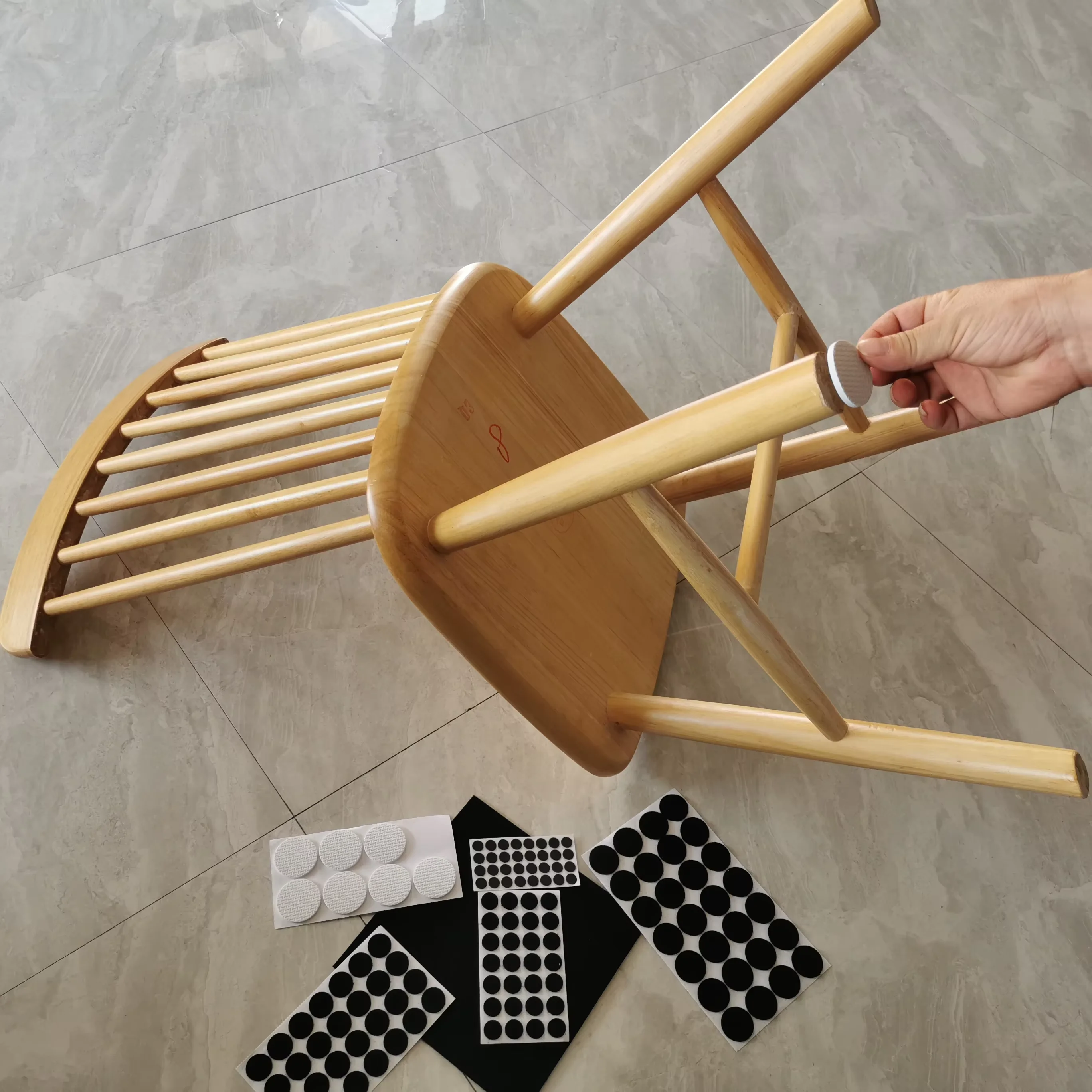 Round eva footpad table and chair furniture non slip pad grid pattern eva foam pad self adhesive silicone rubber foam pad