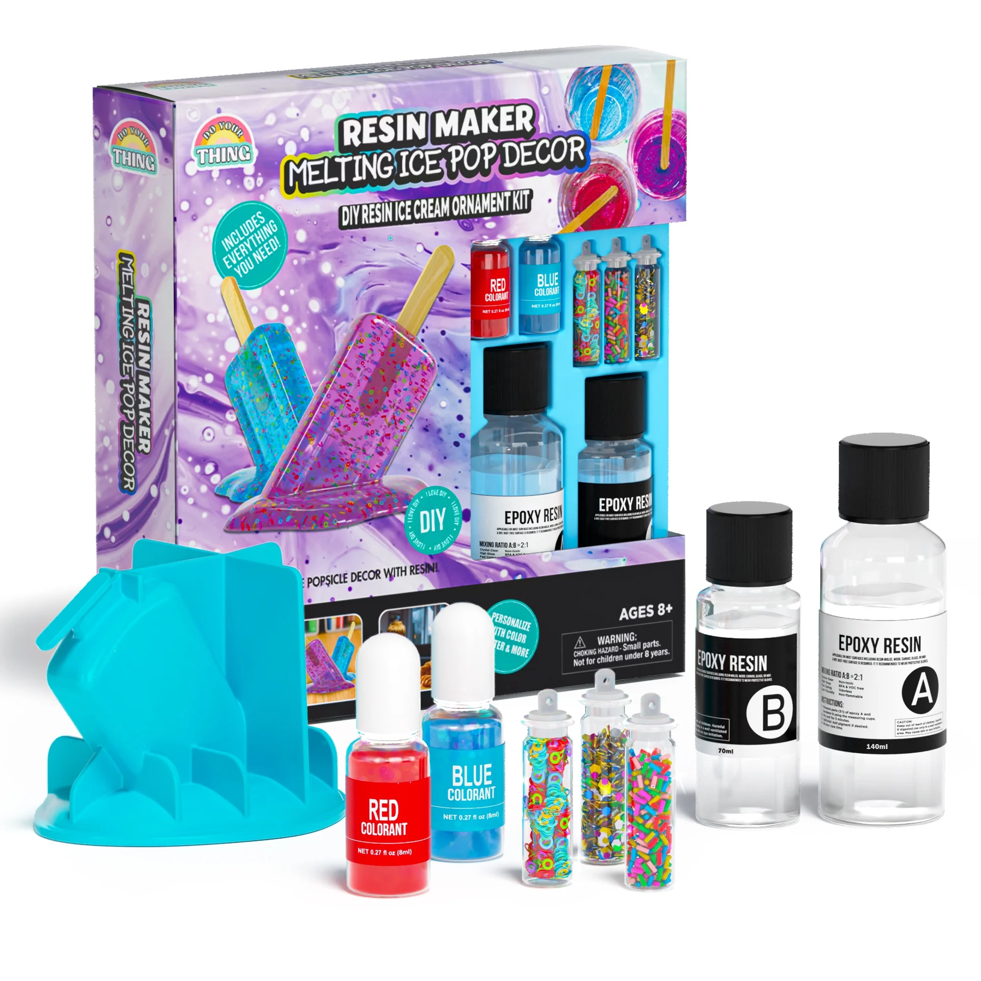 Melting Ice Pop Resin Art Starter Kit DIY Craft Epoxy Resin Kits and Molds Complete Set for Beginners