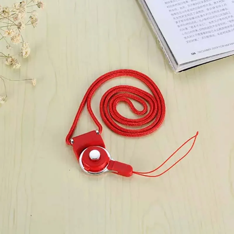 Manufacturer E-Commerce 2 in 1 Multifunctional Ring Rope Dual Use Detachable Rotary Buckle Hanging Neck Strap Round Long lanyard