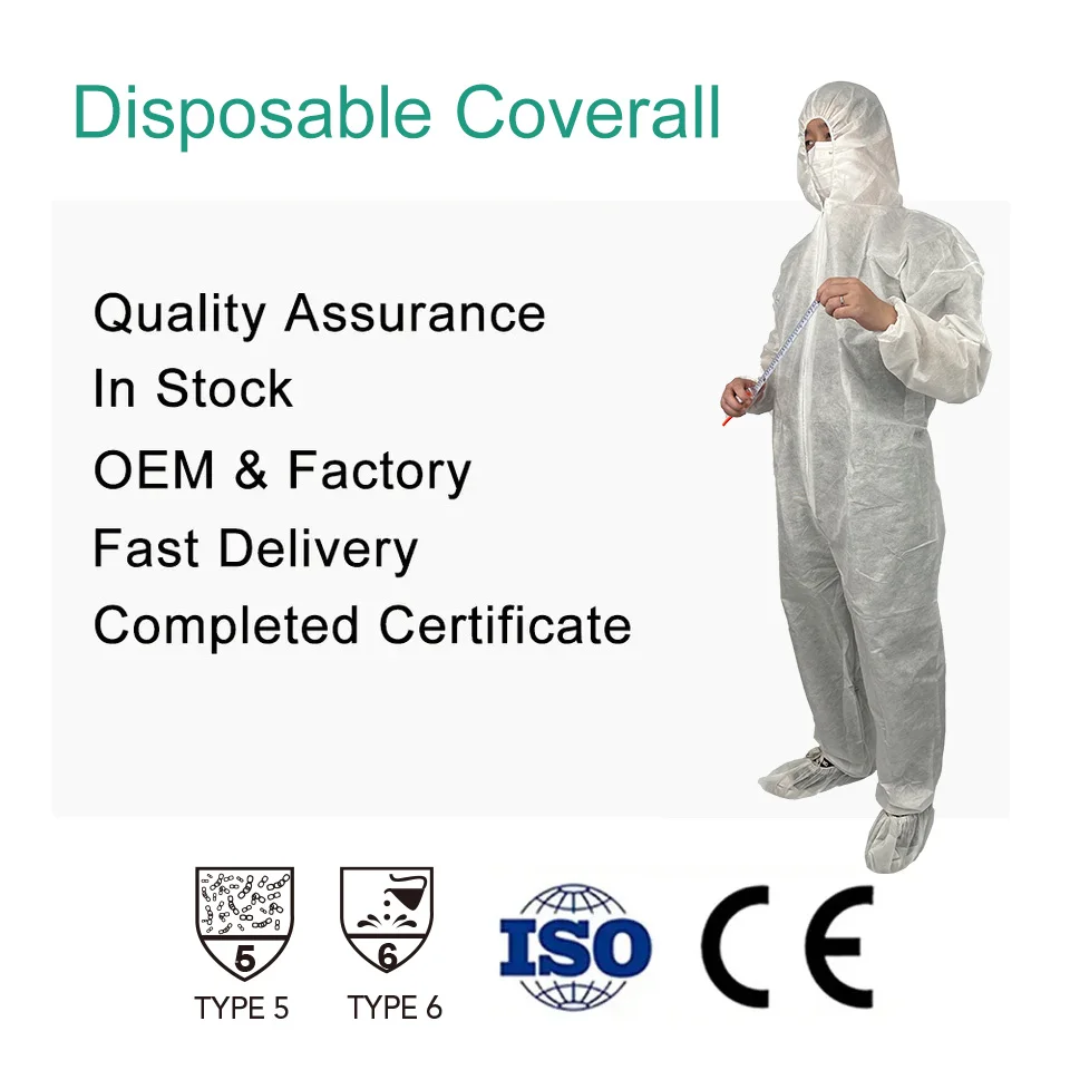 chemical protective disposable work safety coverall paint suits for men
