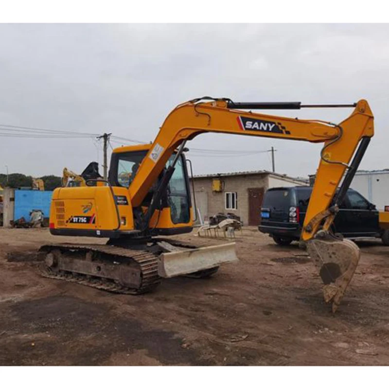 SY75 8 Ton Breaker Home Use For Garden Machine Single Row Mini Crawler Used Sany Digger Excavators