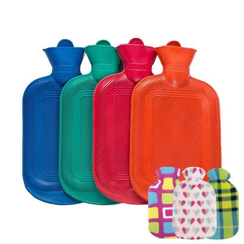 
Wholesale travel keep warm waterproof stripe explosion-proof and anti-scalding small silicone rubber hot water bottle bags price 