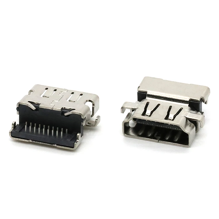 HD-MI Female Connector Socket Right Angle 19pin A Type HD-MI Connector