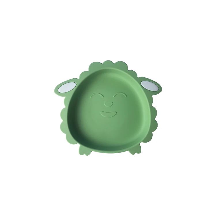 OEM Customized Bpa Free Sheep Shape Suction Plate Bowl Baby Feeding Bowl Plate