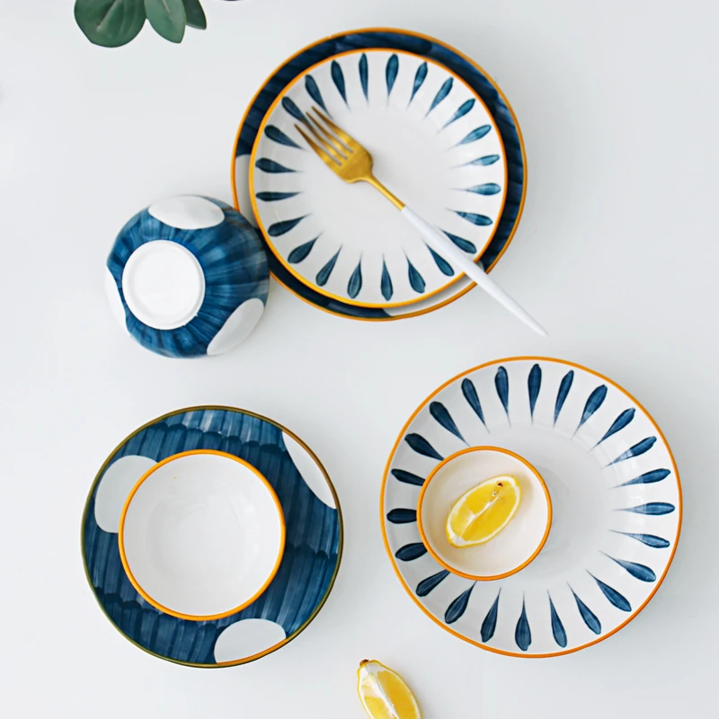 12pcs Unique Utensils Tableware Home Good Melamine Dinnerware Wholesale Set