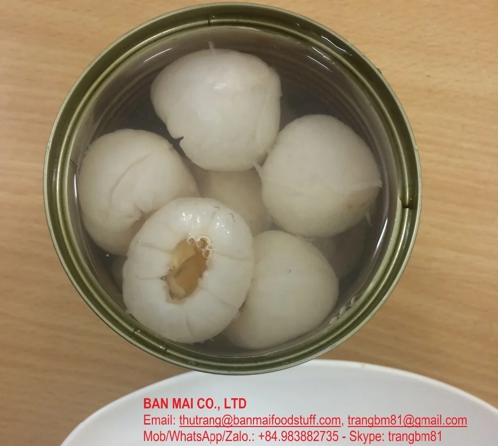 VIETNAM RELIABLE SUPPLIER FOR CANNED LYCHEE FRUIT IN TIN 20OZ IN SYRUP PRODUCED FROM CROP JUNE 2022, OEM PACKING GOOD PRICE