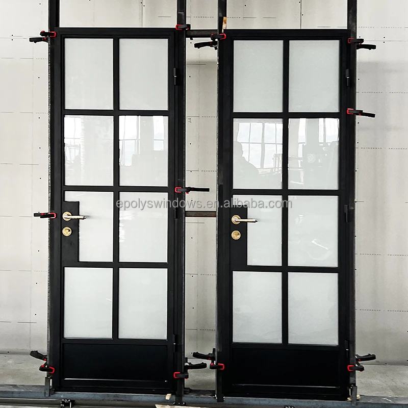 Shower room Dining room Home office flat door Steel window grille design Old street front shop retro entrance steel window door