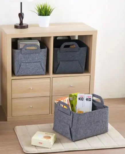 2022 Big Capacity Rpet Felt tub trug buckets daily storage Organizer decoration felt trug organizer