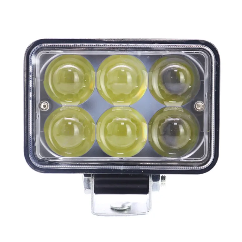 IP67 Waterproof 12V 24V Input 3 Inch 1000LM Amber 18W LED Work Lights for Truck Pickup Bumper