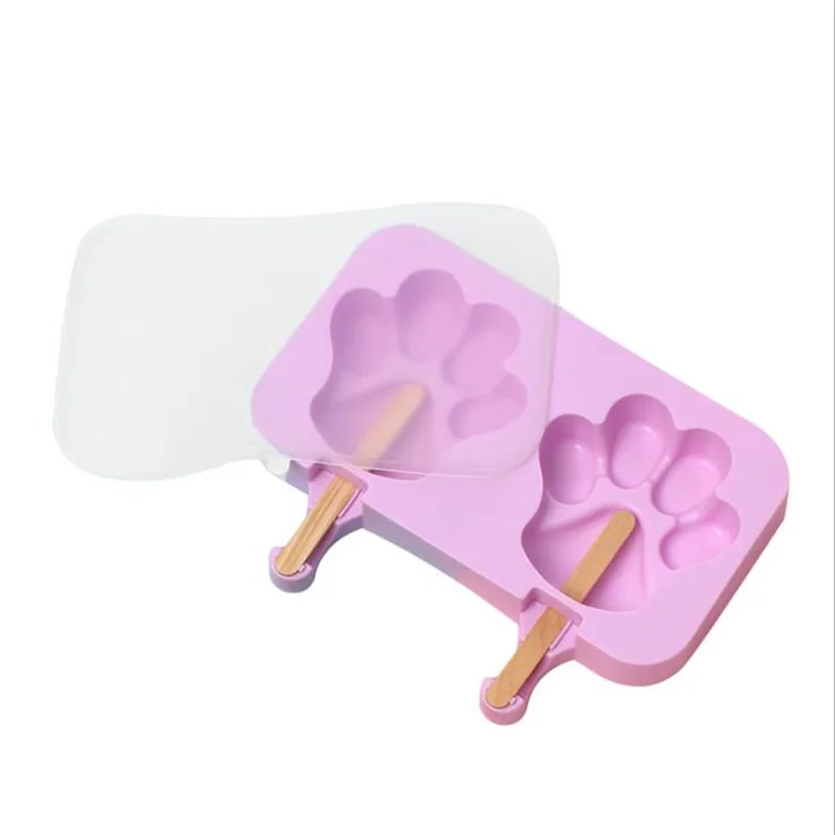 New Design pig shape rabbit bear 3 holes Popsicle maker Silicone Ice Cream Molds