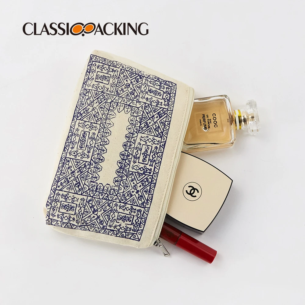 BSCI ISO Sedex FAMA Factory Wholesale Makeup Travel Bag Eco-friendly Organic Cotton Cosmetic Bag