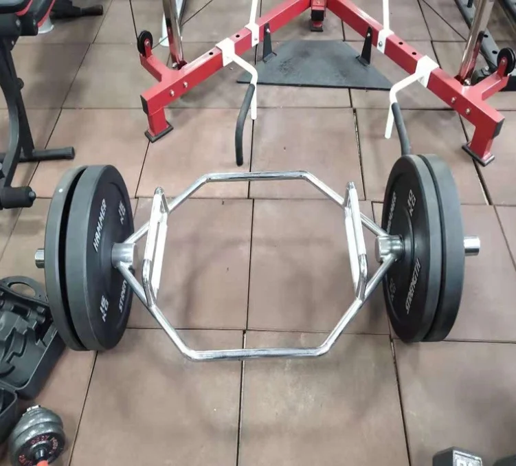 High quality Gym Weight Lifting Hexagon Hard Tie Rod  Fitness Accessories Deadlift Barbell