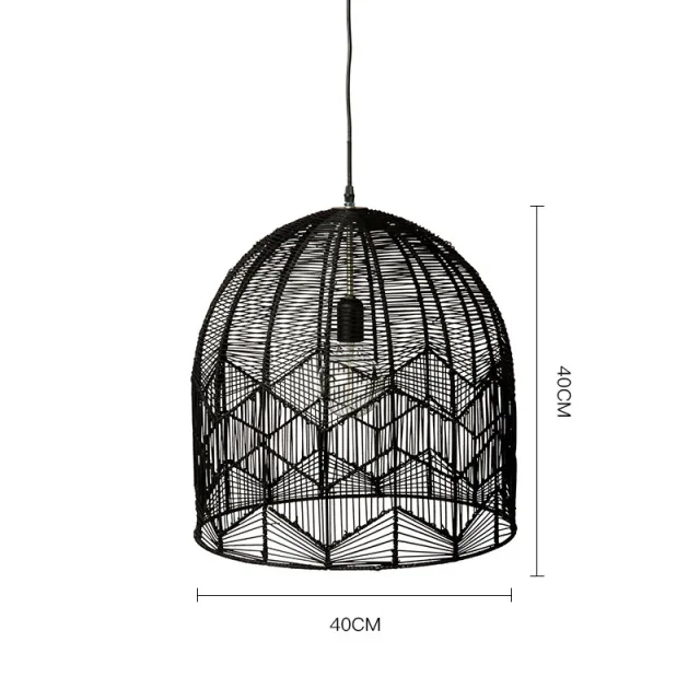 Postmodern handcraft hotel oversize rattan chandelier pendant light