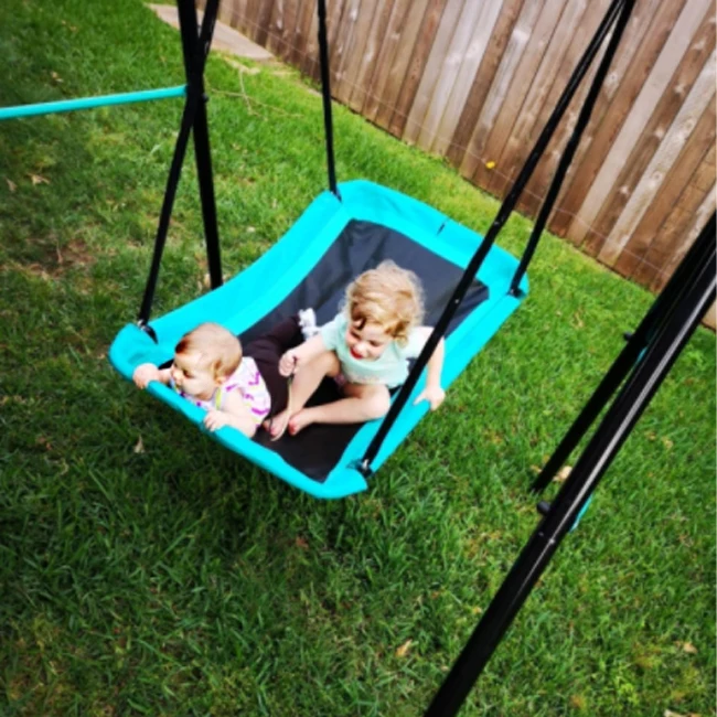 Factory Price Sale High Quality Outdoor Metal Swing Set For Kids Easy Assembly