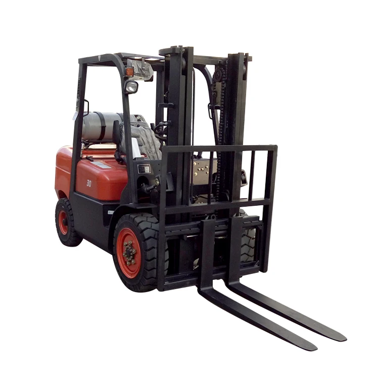 China Manufacturer CPQD30 Gasoline Lpg Dual Fuel Forklift Truck With 6m Lift Height