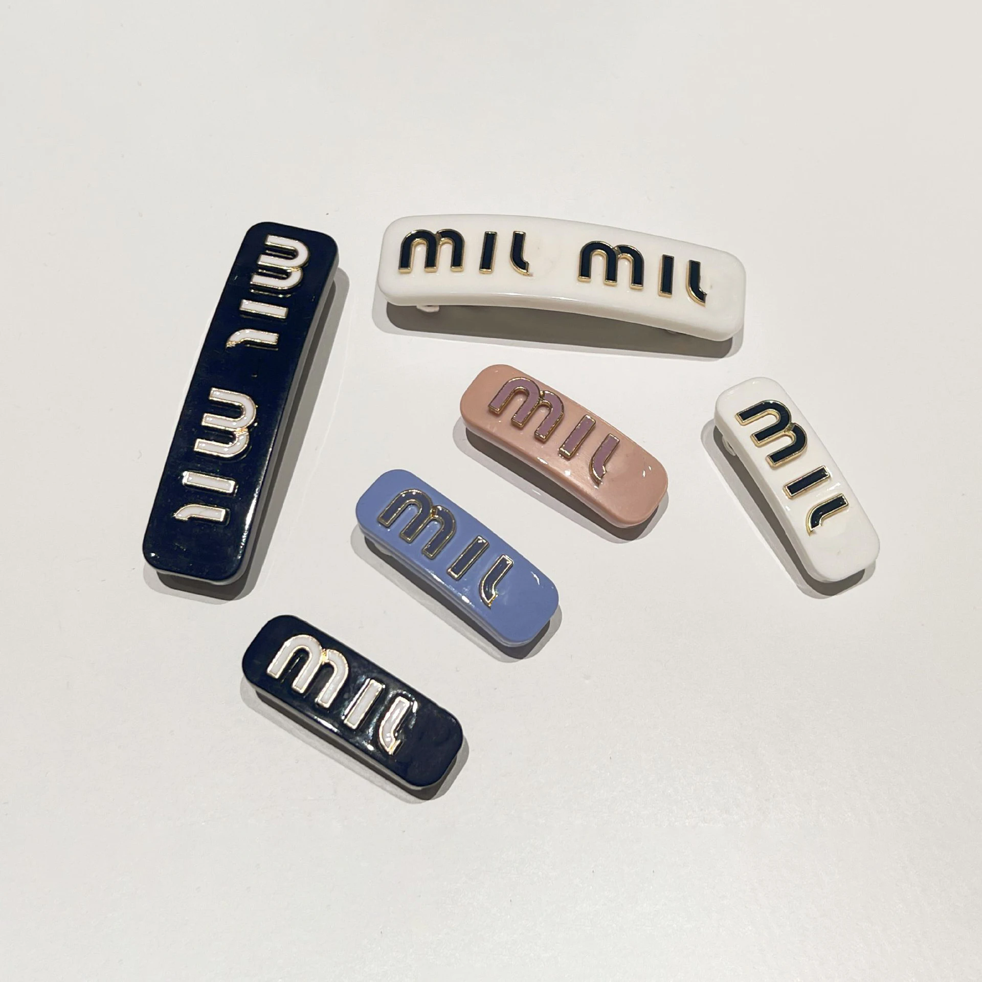 Fashion Jewelry M Designer Brand Rectangular Cellulose Acetate Hair Clip With Logo Letter Princess Barrette Girls Hairgrip