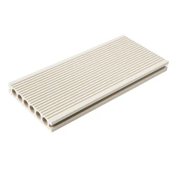 Rongke Durable Grooving Low Price Guaranteed Quality Round Hole WPC Composite Hollow Decking Garden Terrace Flooring