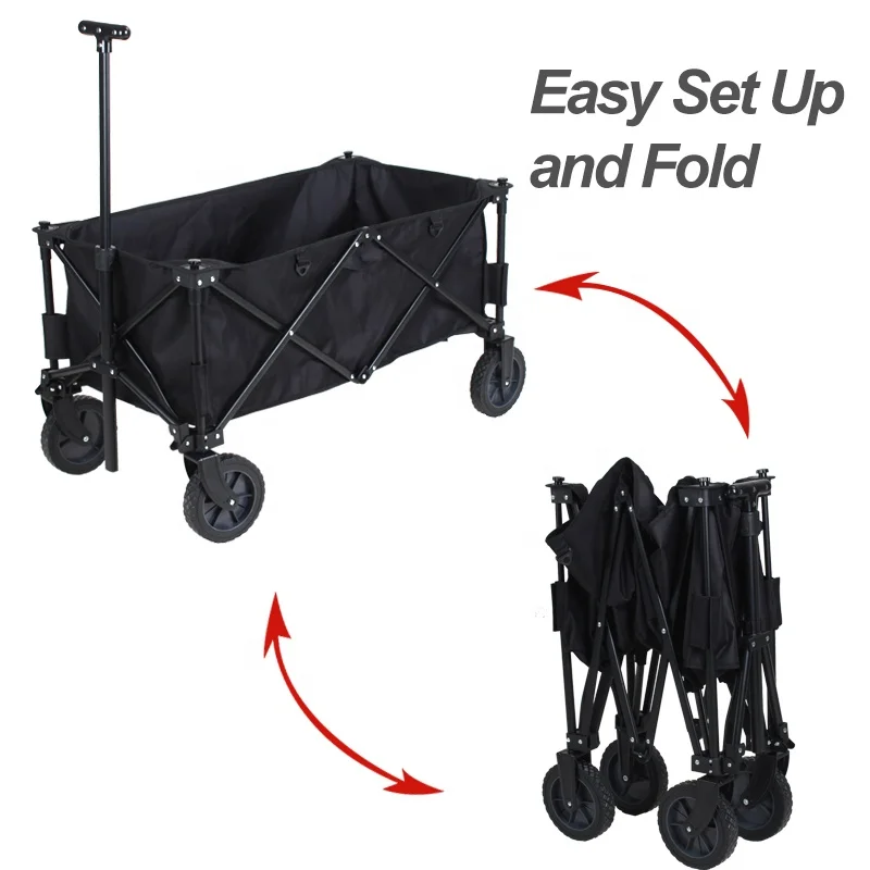 YILU Portable Folding Wagon Stroller Cart 200lbs Capacity Trolley Shopping Baby Stroller Utility Wagon Cart Foldable