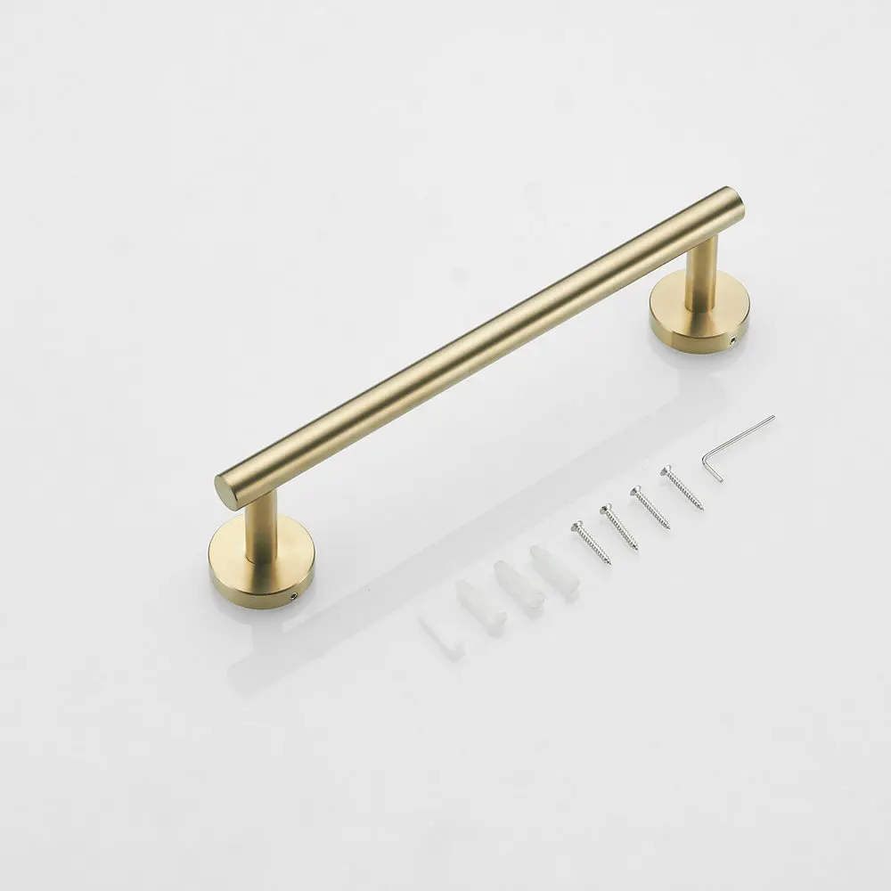 Beelee Thicken SUS304 Stainless Steel Gold Bathroom Towel Holder, Bath Towel Bar/Rod for Bathroom