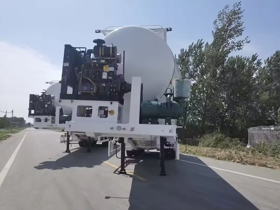 3 Axles Bulk Silo Carrier 45 Cbm 60 Ton Powder Bulk Cement Tank Semi Trailer