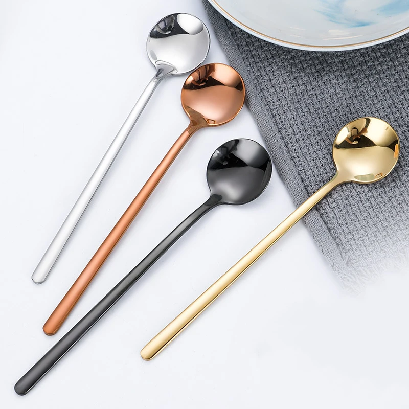 Wedding Favor Gifts Custom Logo Metal Coffee Stirrer Spoon 304 Stainless Steel Gold Coffee Tea Spoon