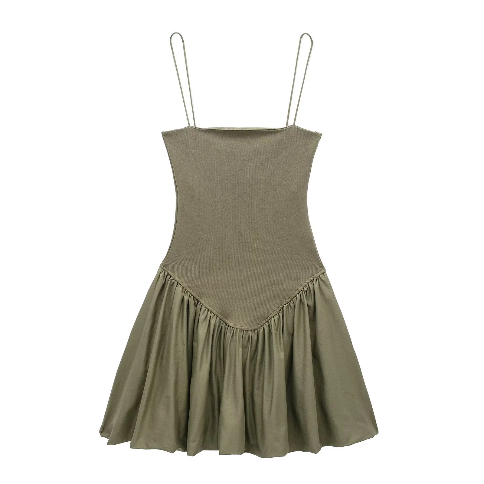 Women Low Neck Sleeveless Slim Waist Dress