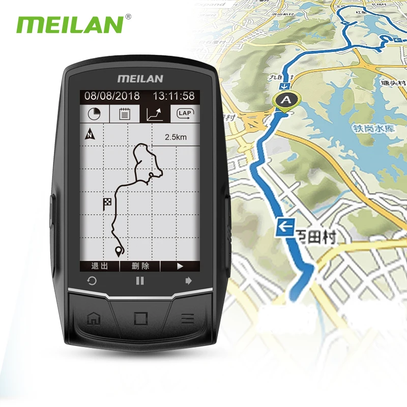  Велосипедный компьютер Meilan M1 Finder GPS спидометр для горного велосипеда гоночный велосипед подключается к приложению