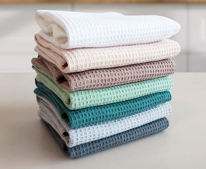 Eastsunshine  Waffle Kitchen Hand Towels Dish Cloth  Highly Absorbent Tea Towel Cleaning Drying Dishes Extra Absorbent and Soft